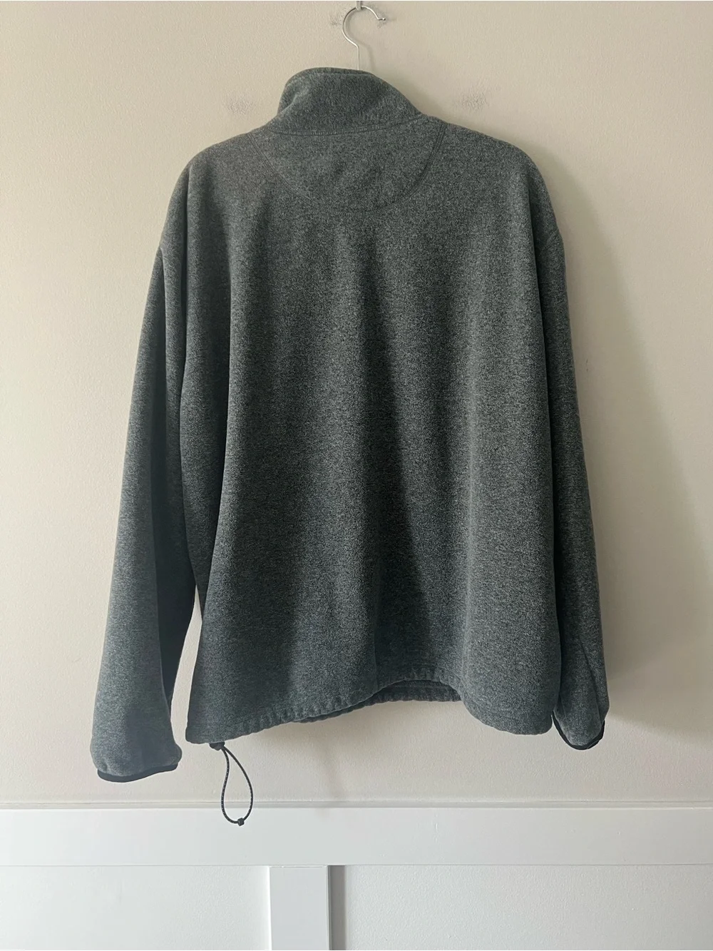 Vintage Polo Sport Ralph Lauren XXL Gray Fleece Quarter Zip Pullover USA Flag